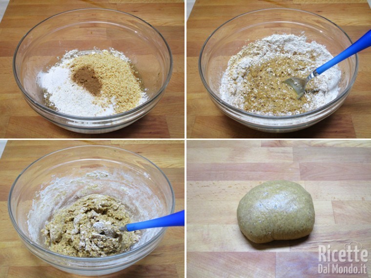 Unire gli ingredienti secchi e lavorare il tutto