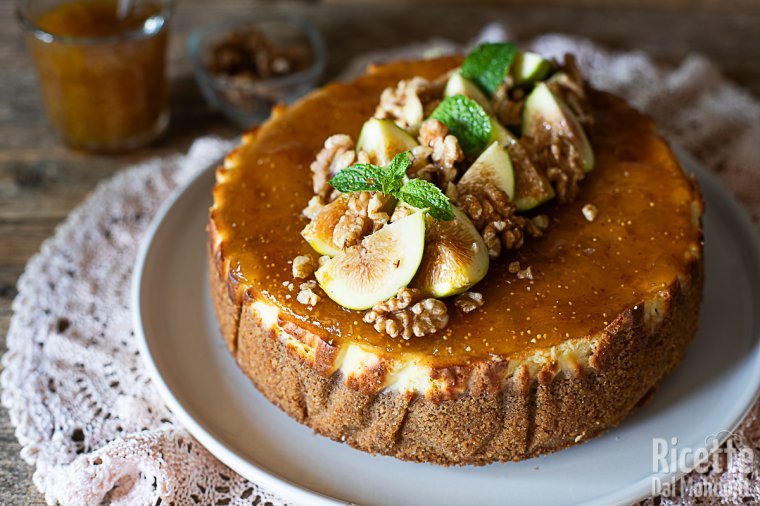 Cheesecake ai fichi freschi cotta. La ricetta senza gelatina!
