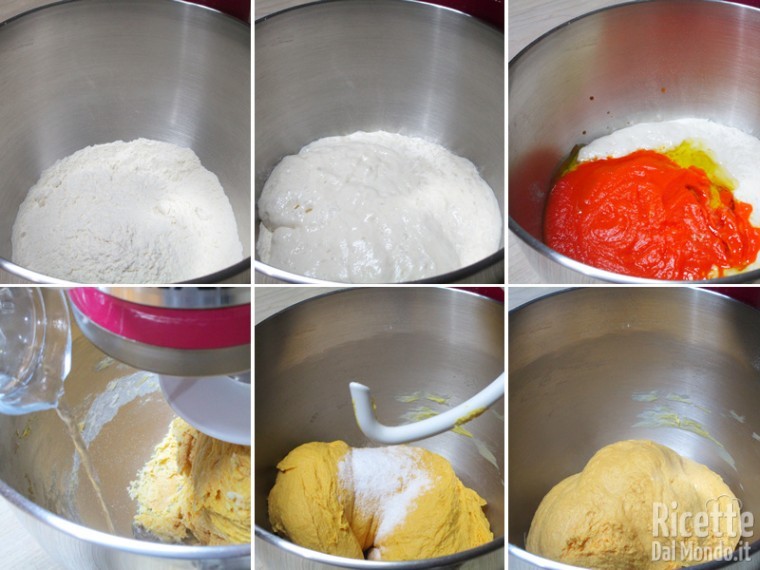 Preparare l'impasto alla zucca