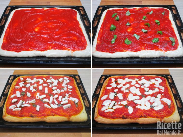 Cuocere la pizza e farcirla