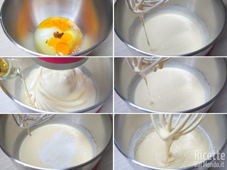 Lavorare gli ingredienti liquidi e la farina
